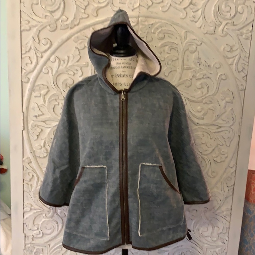 BNWT Reversible Poncho Jacket!
